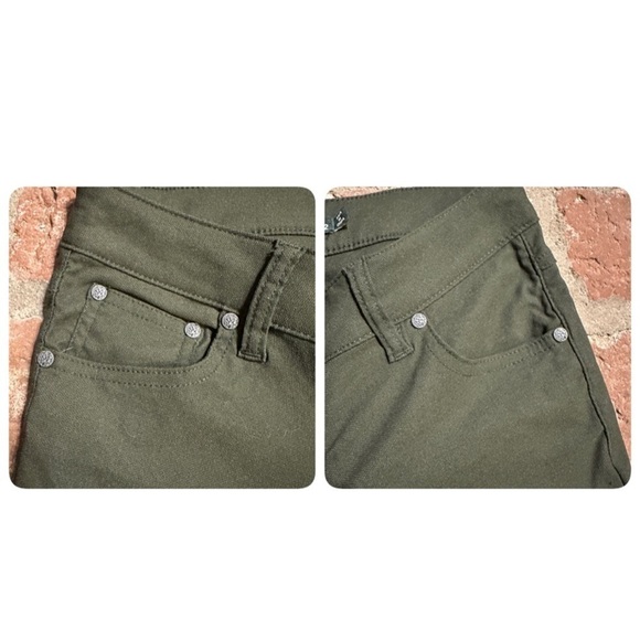 Prana Breanna Cargo Green stretchy moto style stiching multi functional pants 2 - Picture 9 of 16